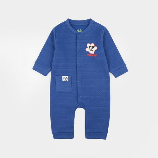 Infant Boys Quilted Romper Character - BLUE