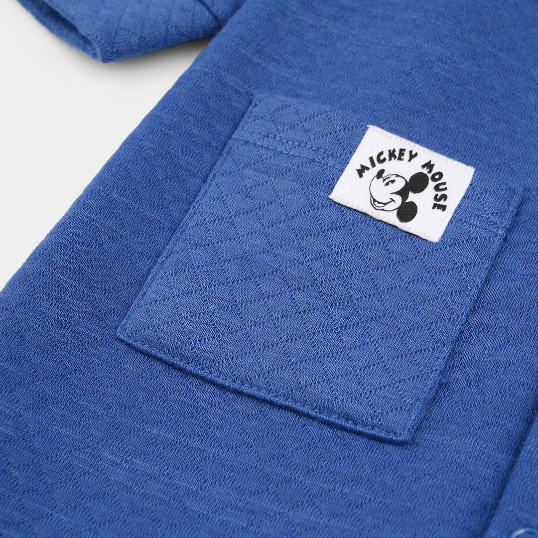 Infant Boys Quilted Romper Character - BLUE
