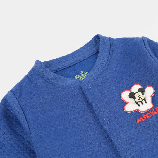 Infant Boys Quilted Romper Character - BLUE