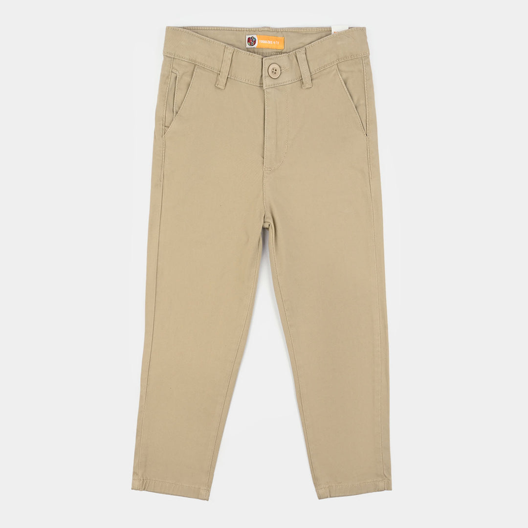 Boys Twill Pants Basic - Beige