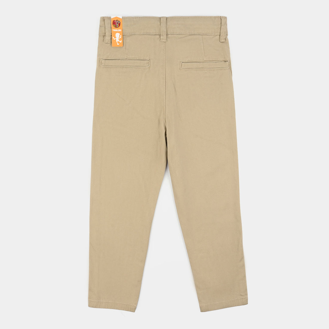 Boys Twill Pants Basic - Beige