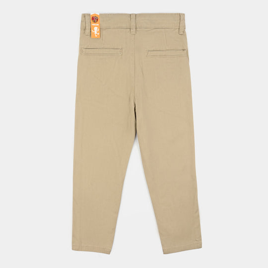 Boys Twill Pants Basic - Beige