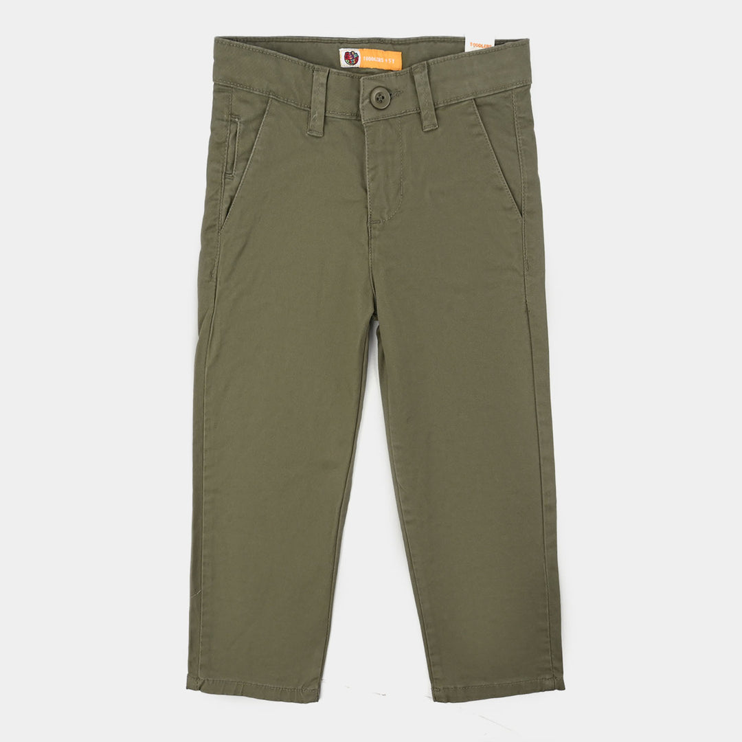 Boys Twill Pants Basic - Green