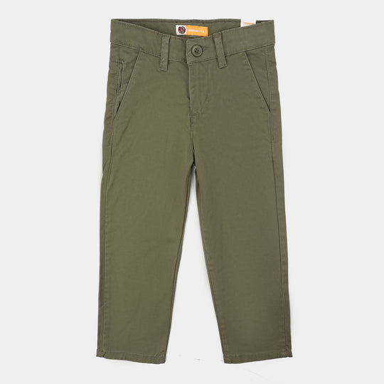 Boys Twill Pants Basic - Green