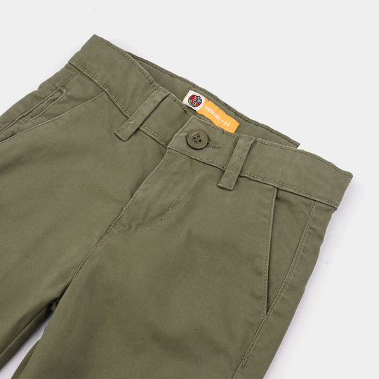 Boys Twill Pants Basic - Green