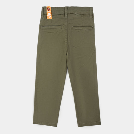 Boys Twill Pants Basic - Green