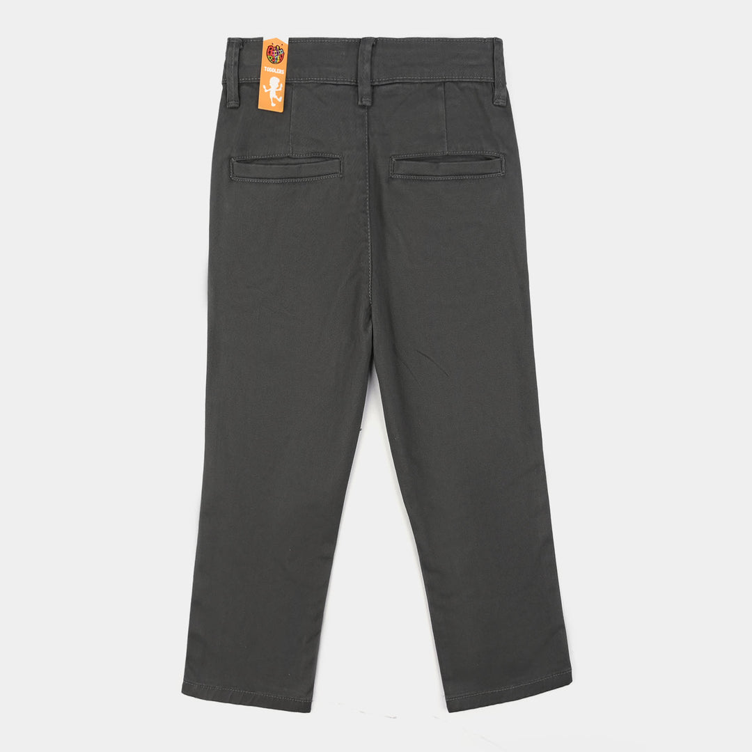 Boys Twill Pants Basic - Grey