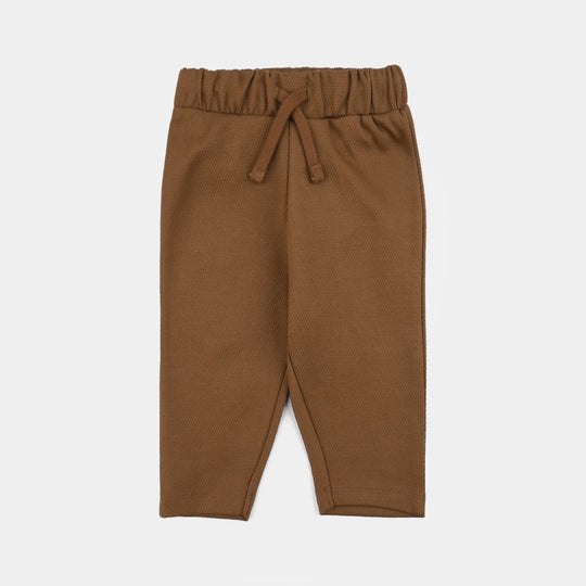 Infant Boys Jacquard Suit (CHAMP) - Brown