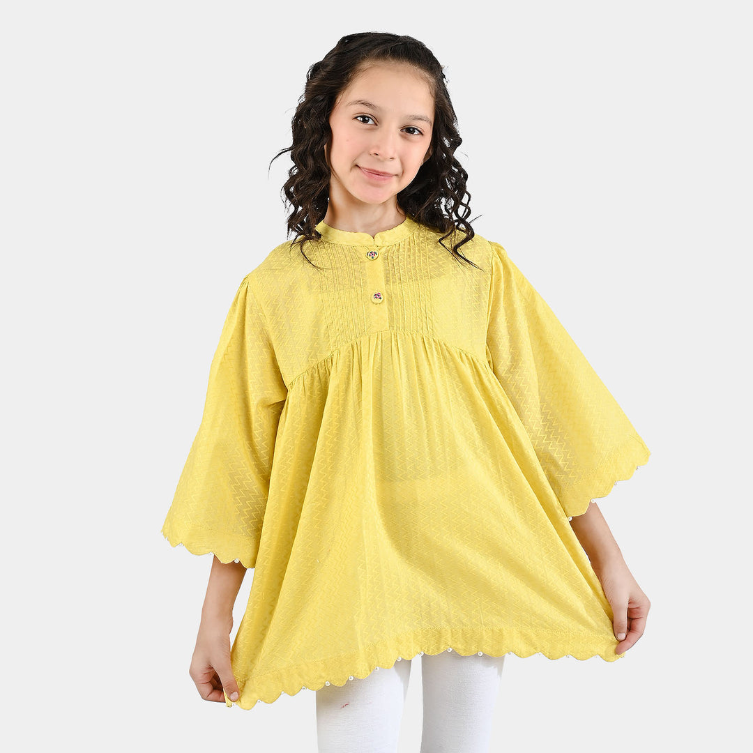 Girls Jacquard Top Sun Shine - Yellow