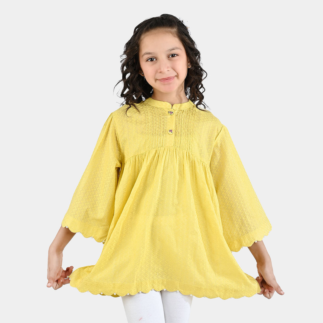 Girls Jacquard Top Sun Shine - Yellow