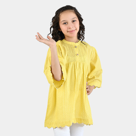 Girls Jacquard Top Sun Shine - Yellow