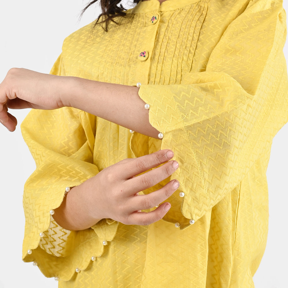 Girls Jacquard Top Sun Shine - Yellow
