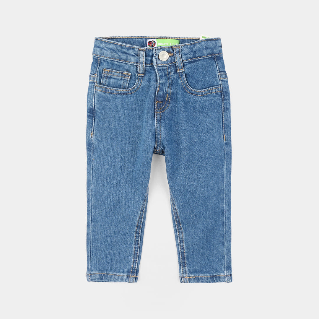 Infant Boys Denim Viscose Pants Basic-Mid Blue