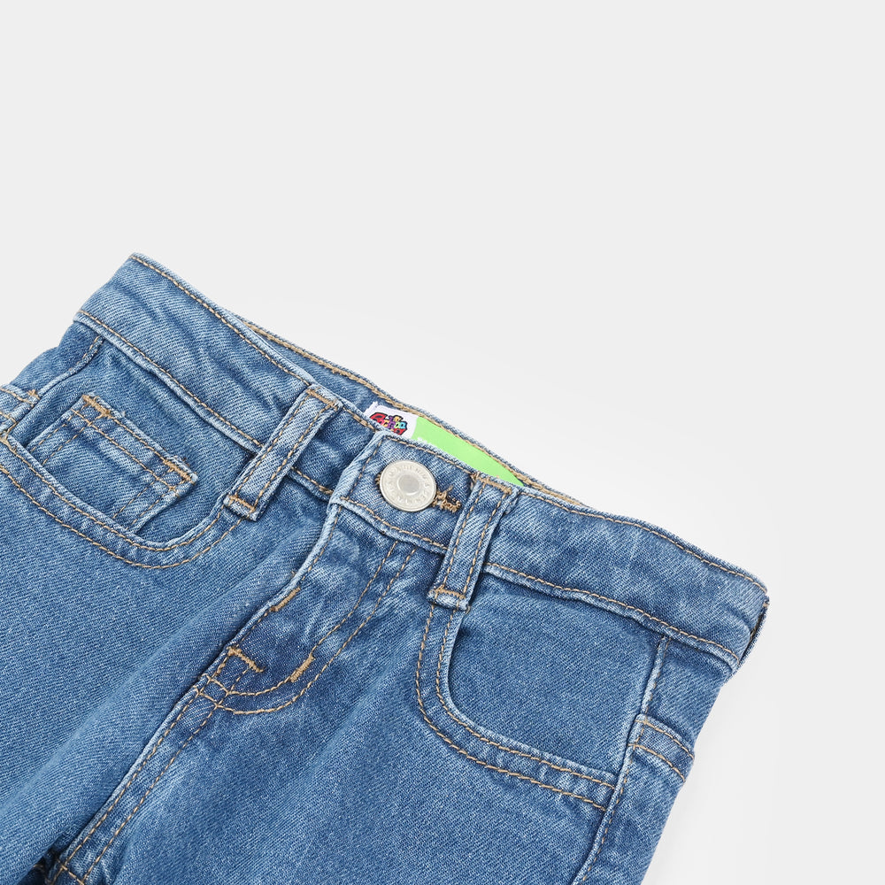 Infant Boys Denim Viscose Pants Basic-Mid Blue