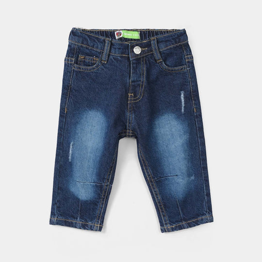 Infant Boys Denim Viscose Pants - Dark Blue