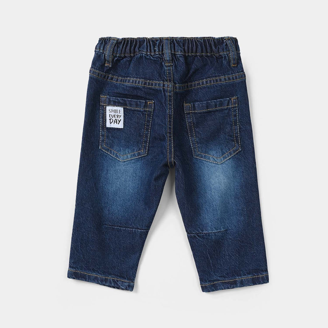 Infant Boys Denim Viscose Pants - Dark Blue