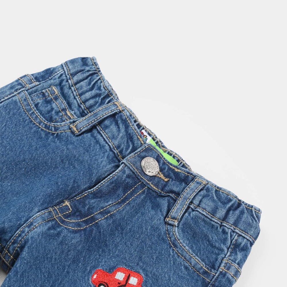 Infant Boys Denim Viscose Pant (Lets Go) - Mid Blue