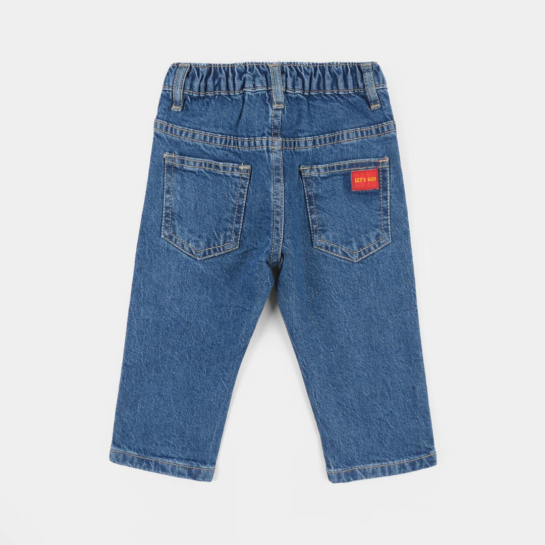Infant Boys Denim Viscose Pant (Lets Go) - Mid Blue