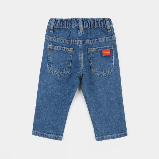 Infant Boys Denim Viscose Pant (Lets Go) - Mid Blue