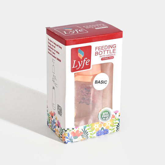 Lyfe Baby Plastic Feeding Bottle 5Oz |150ml |Basic Natural Orange