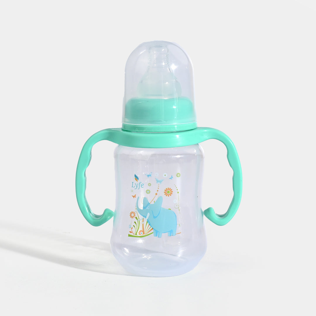 Lyfe Baby Plastic Feeding Bottle 5Oz |150ml |Basic Natural Green