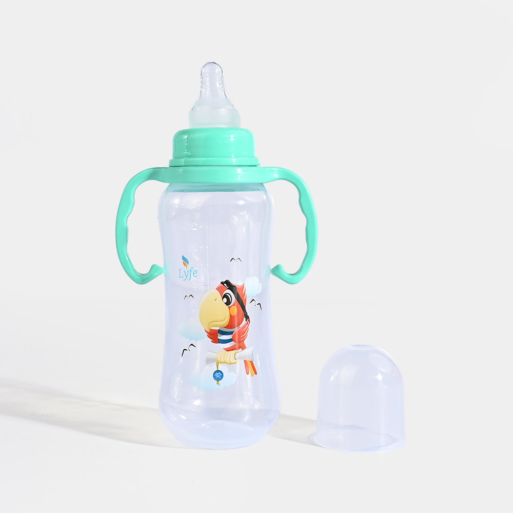 Lyfe Baby Plastic Feeding Bottle 9Oz |280ml |Natural Green