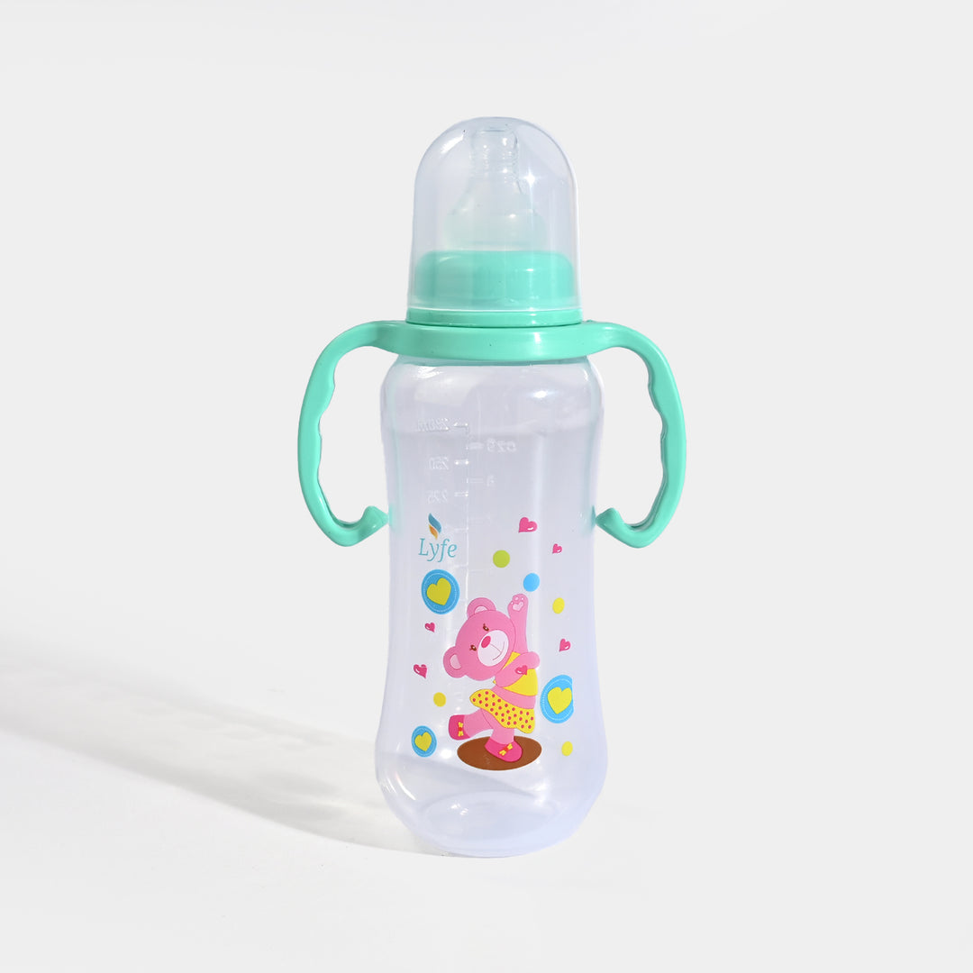 Lyfe Baby Plastic Feeding Bottle 9Oz |280ml |Natural Green