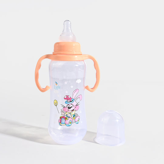 Lyfe Baby Plastic Feeding Bottle 9Oz |280ml |Natural Orange
