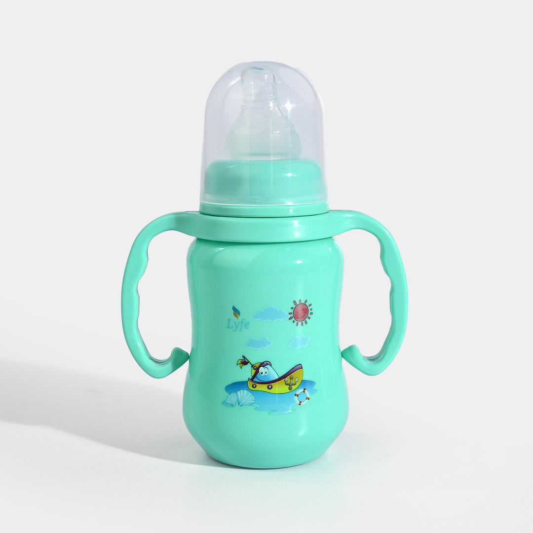 Lyfe Baby Plastic Feeding Bottle 5Oz |150ml | Basic Green