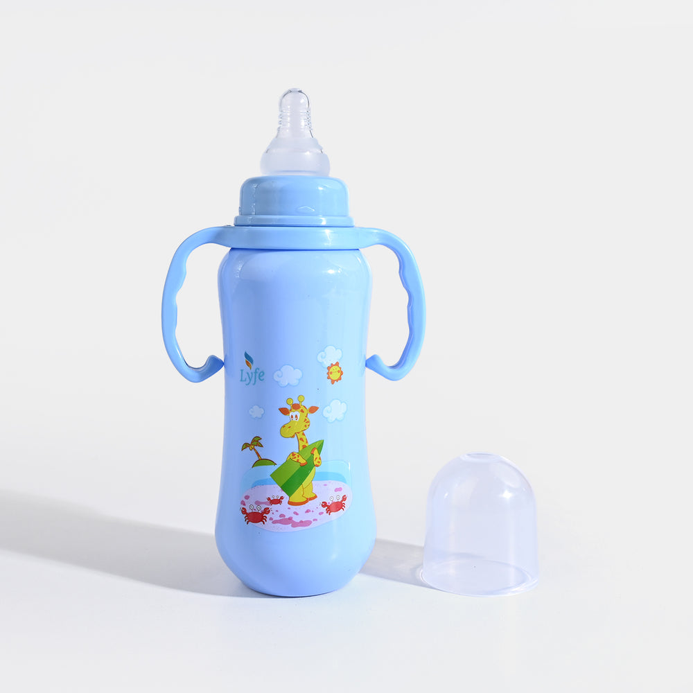 Lyfe Baby Plastic Feeding Bottle 9Oz |280ml |Basic Blue