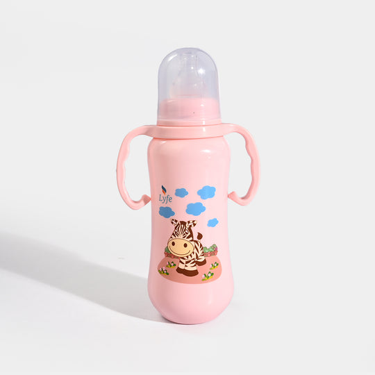 Lyfe Baby Plastic Feeding Bottle 9Oz |280ml |Basic Pink