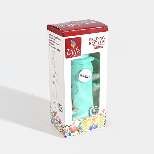 Lyfe Baby Plastic Feeding Bottle 9Oz |280ml |Basic Green