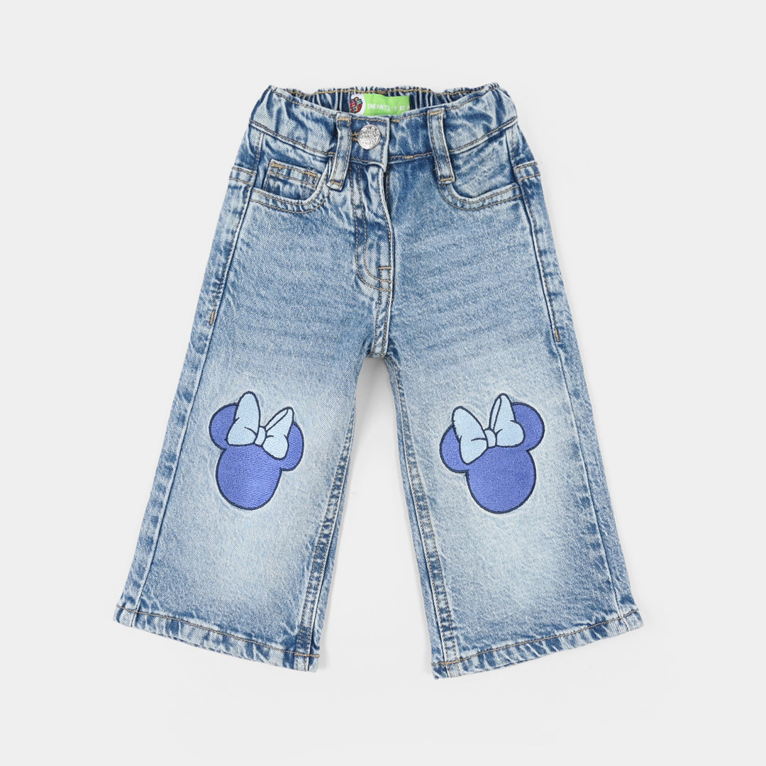 Infant Girls Denim Stretch PANT FACE-Blue