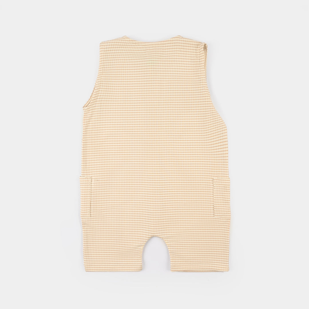 Infant Boys Yarn Dyed Knitted Rompers Surf Club - White
