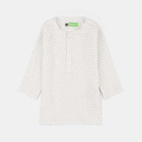 Infant Boys Poly Viscose Kurta Pajama - Off White