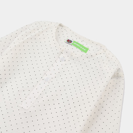 Infant Boys Poly Viscose Kurta Pajama - Off White