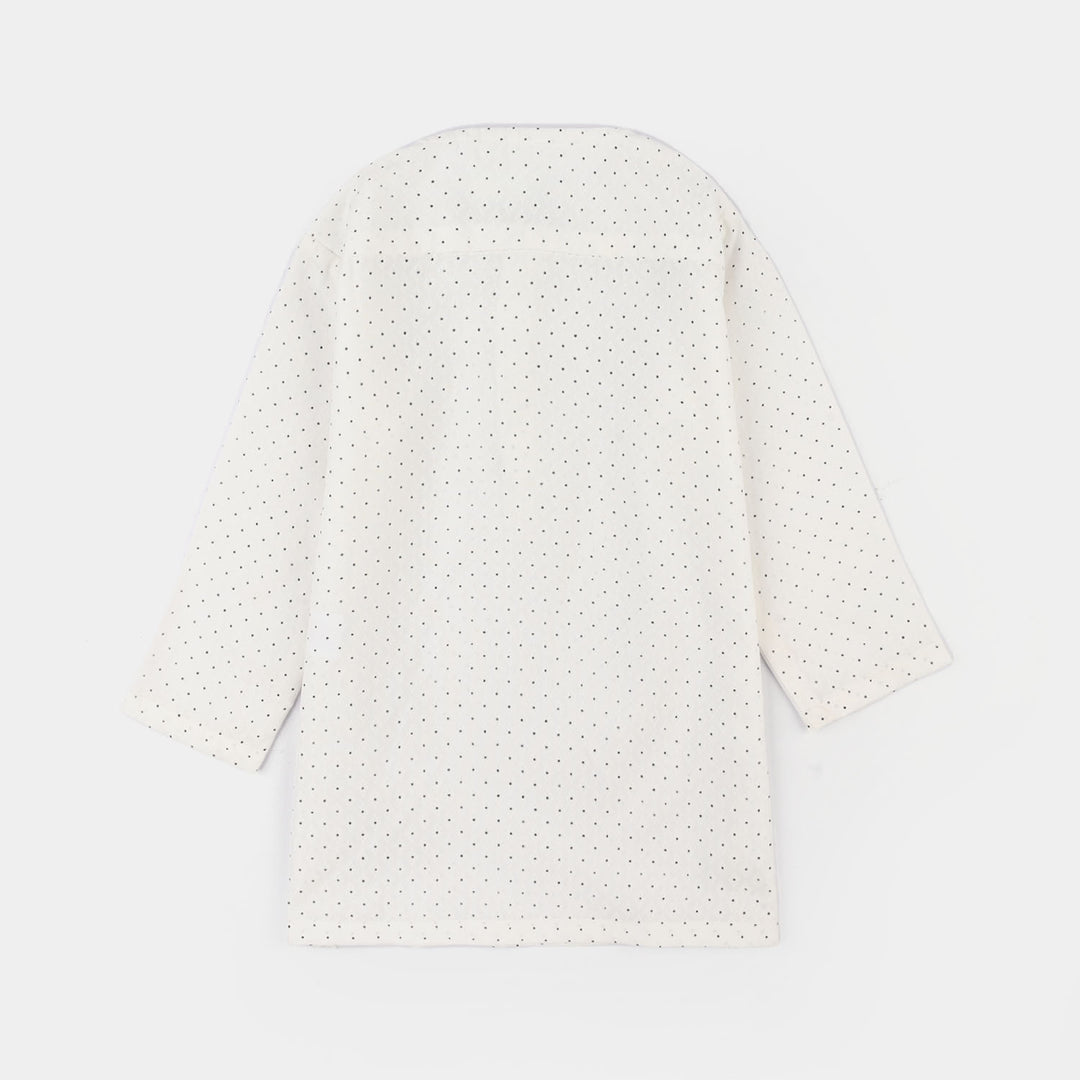 Infant Boys Poly Viscose Kurta Pajama - Off White