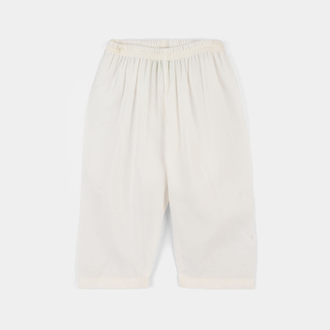 Infant Boys Poly Viscose Kurta Pajama - Off White