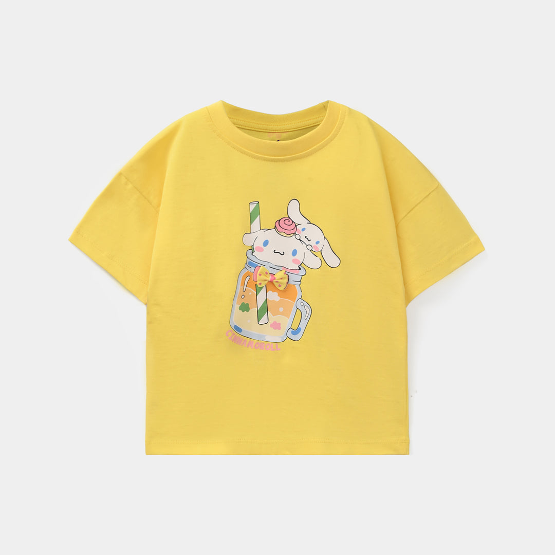 Infant Girls Jersey/Terry T-Shirt - Yellow
