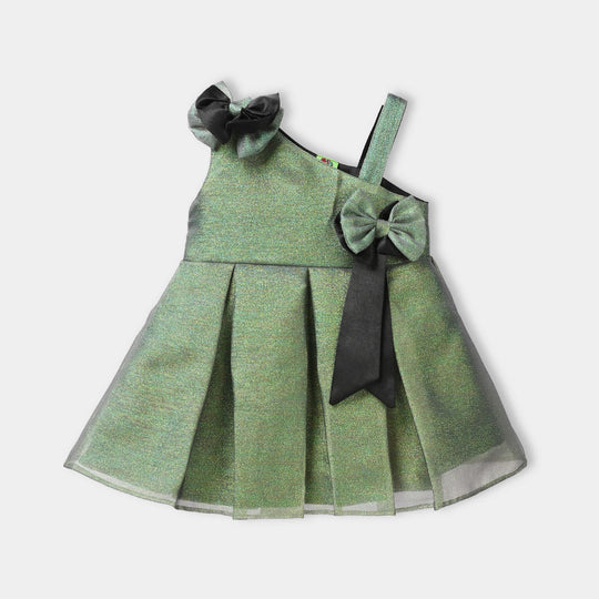 Infant Girls Organza Fancy Frock - Green