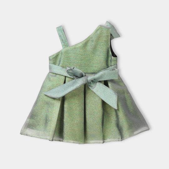 Infant Girls Organza Fancy Frock - Green