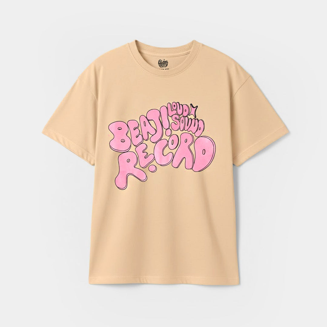Girls Jersey/Terry T-Shirt (Beat Loud) - Skin