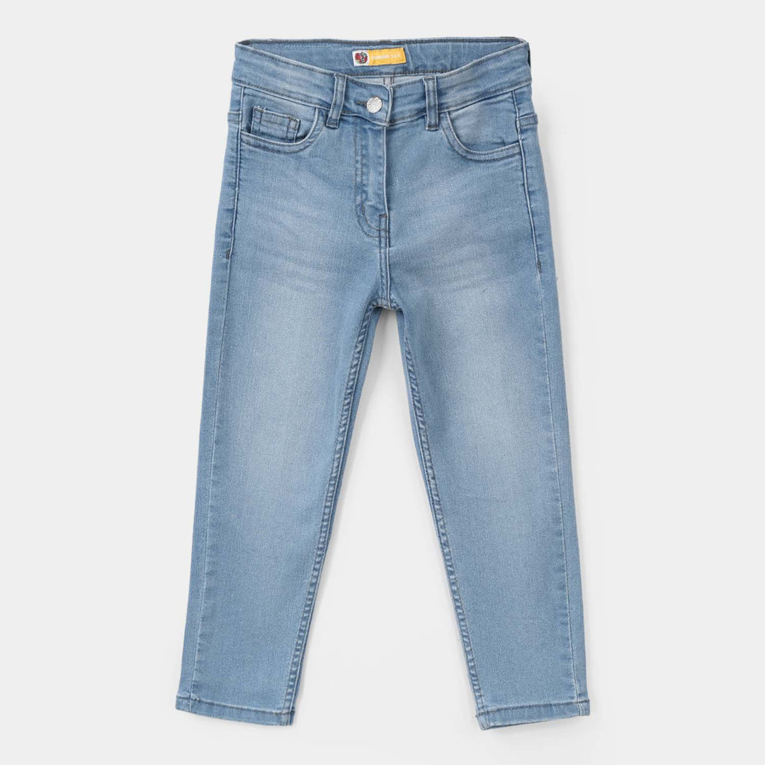 Girls Denim Rigid Pant Basic – Light Blue
