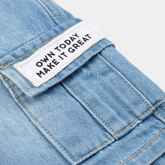 Boys Denim Rigid Shorts (Own Today) - Light Blue