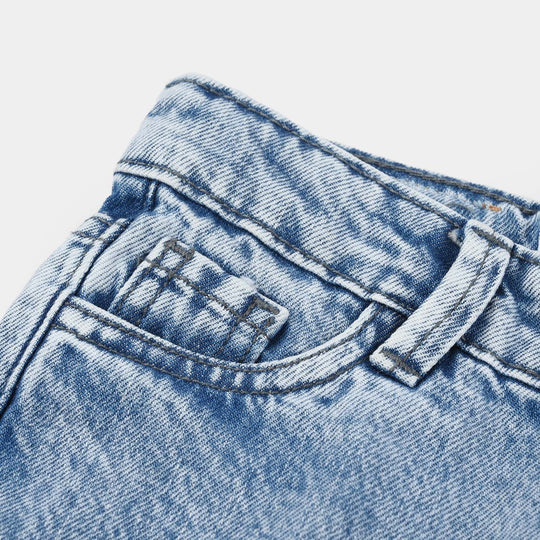 Boys Denim Rigid Shorts (Funday) – Ice Blue