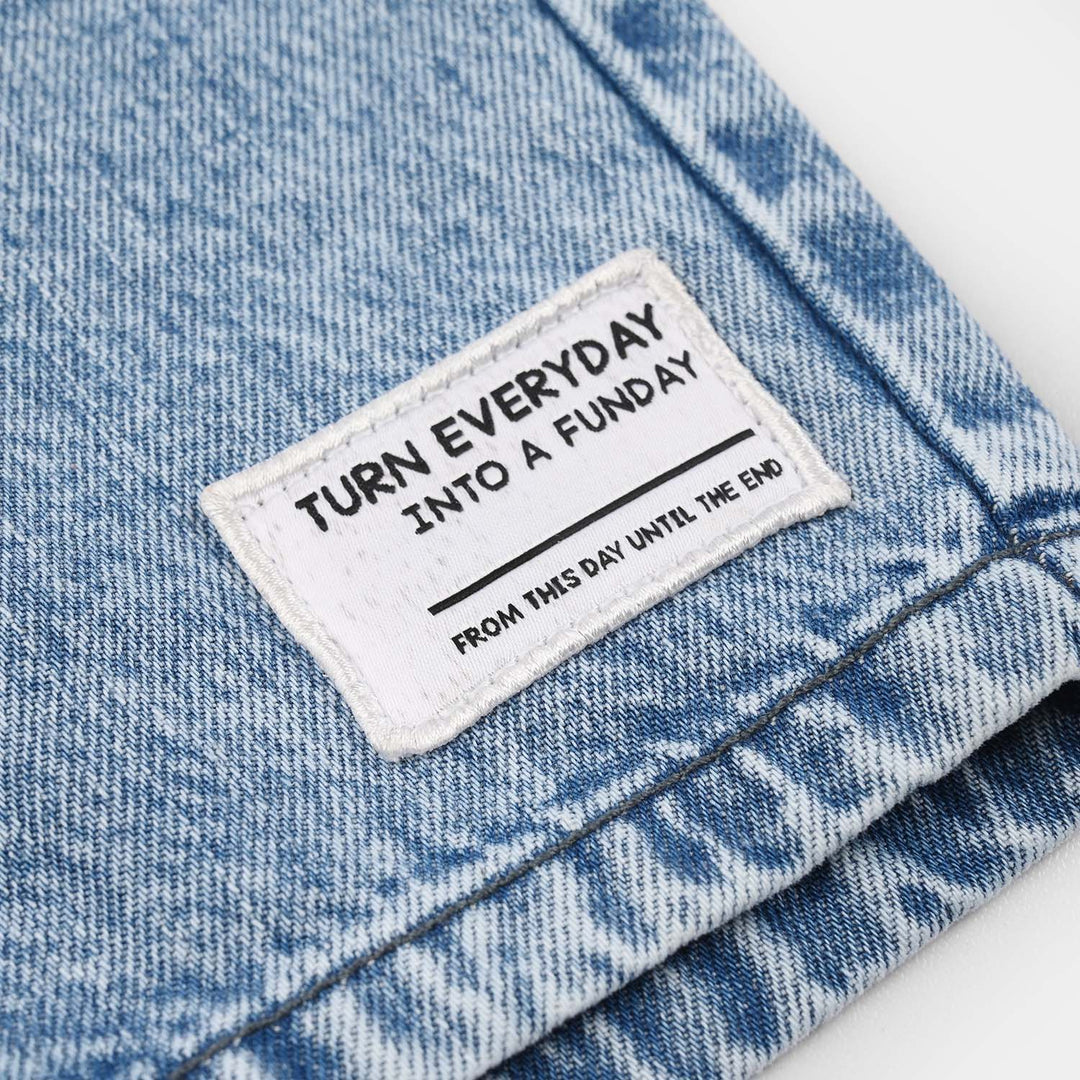 Boys Denim Rigid Shorts (Funday) – Ice Blue