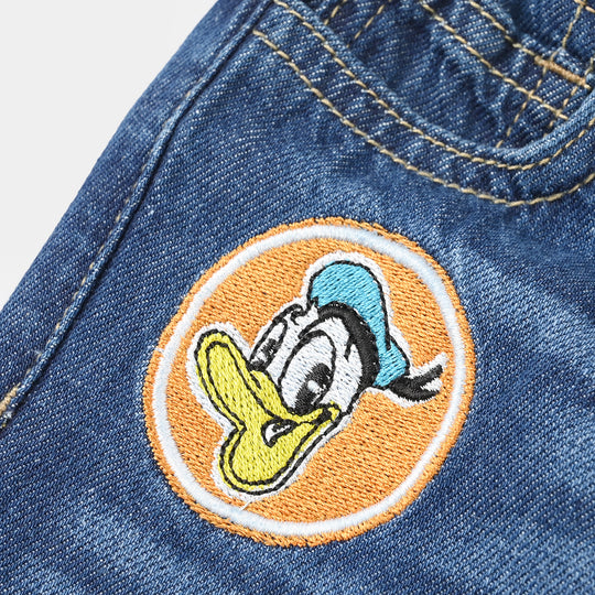 Infant Boys Denim Rigid Shorts Character - Dark Blue