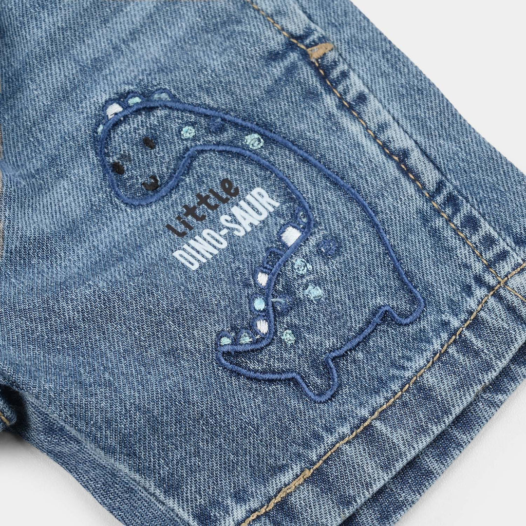 Infant Boys Denim Rigid Shorts - Light Blue