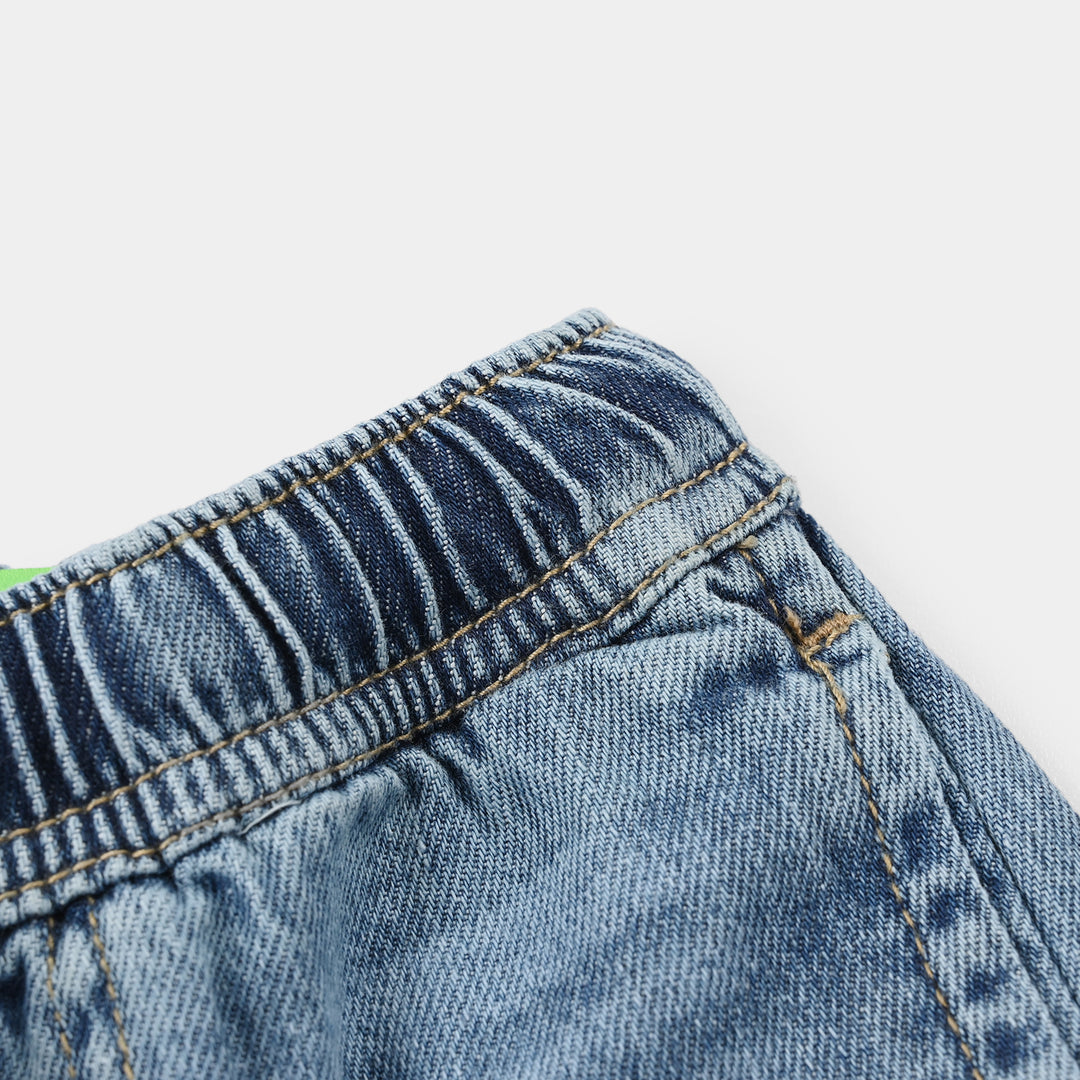 Infant Boys Denim Rigid Shorts - Light Blue