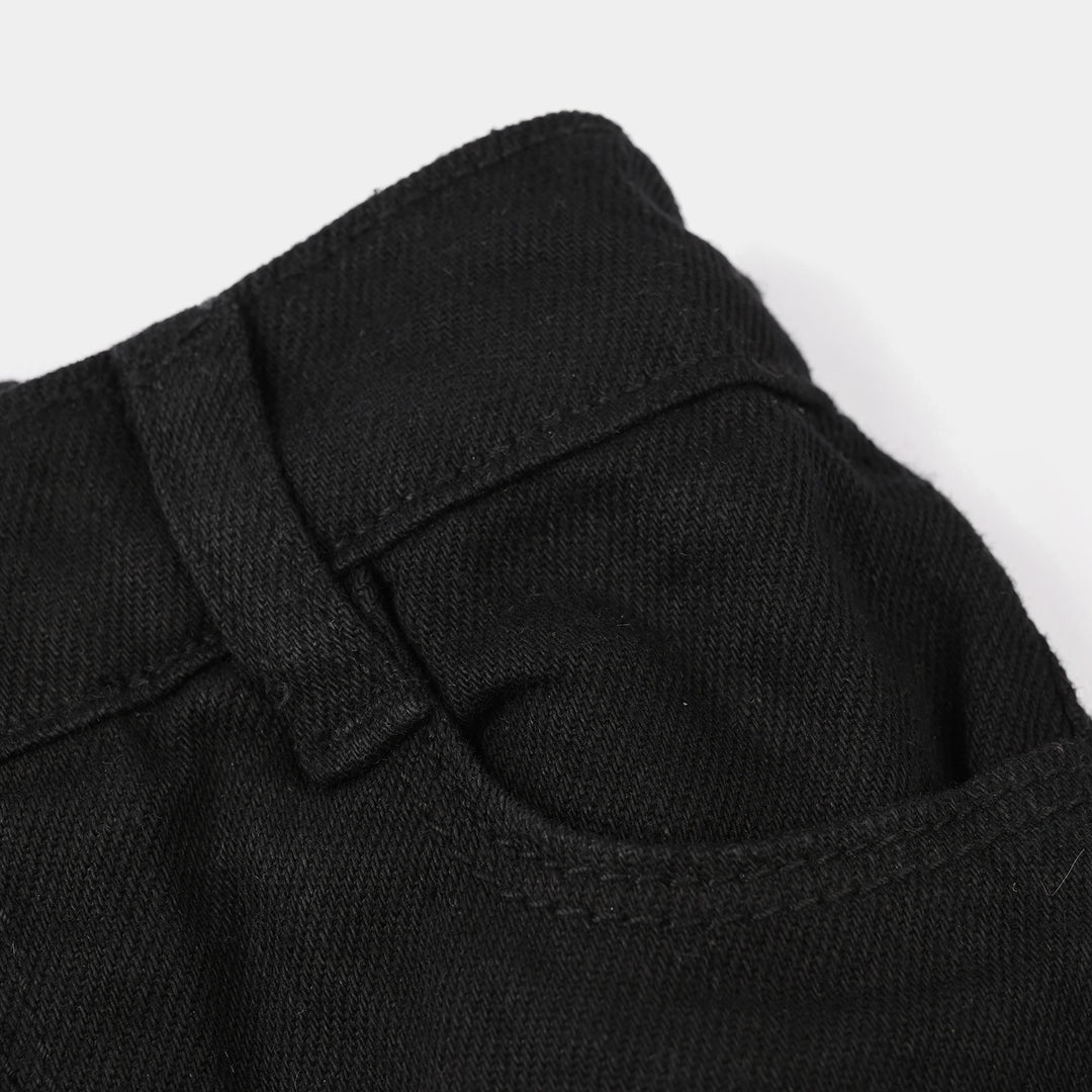 Infant Boys Denim Rigid Shorts Basic -BLACK